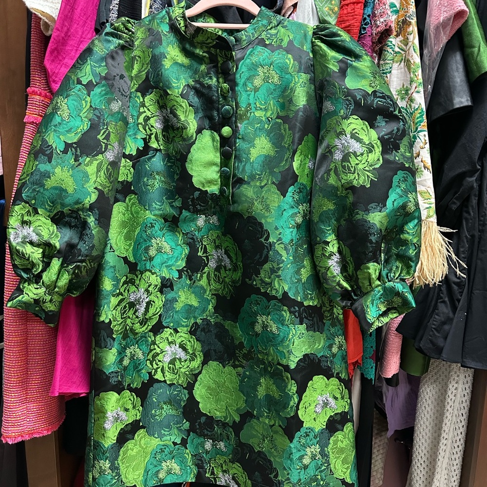 Pomander Place Green and Black Dress